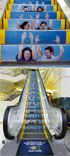 elevator and escalator advertisement