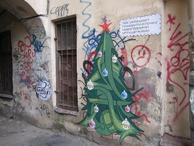 Christmas Tree Graffiti