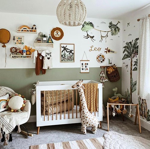 sage green nursery ideas for boy