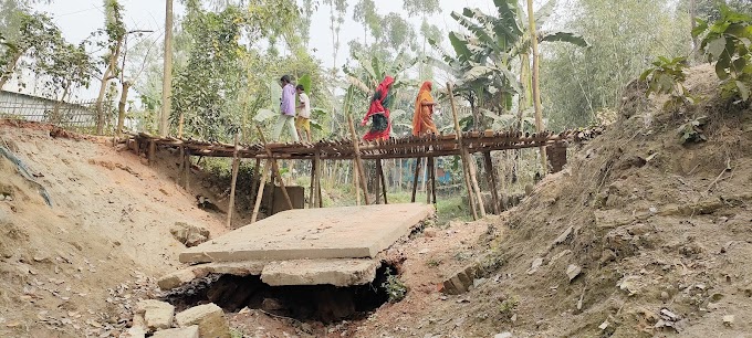 উলিপুরে দেড় বছরেও পুনঃনির্মাণ হয়নি ব্রিজ, ভোগান্তিতে ১০ গ্রামের ২০ হাজার মানুষ