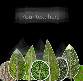都会の樹木を模した背景 urban green trees vector