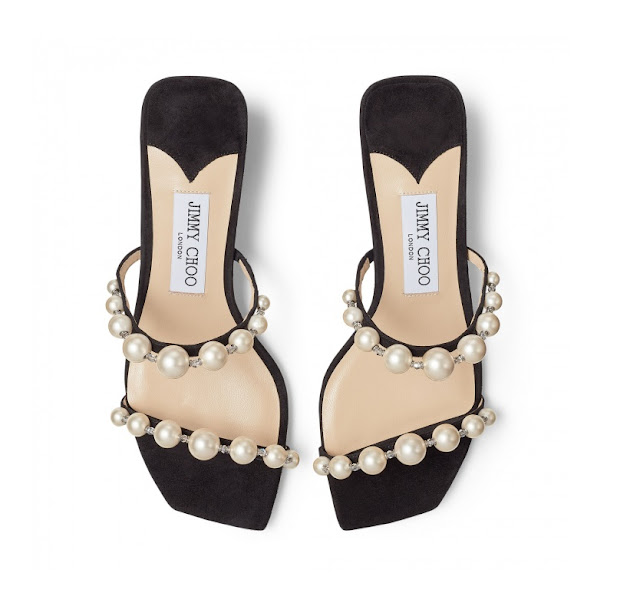 Jimmy Choo Amara 45 Pearl Sandals