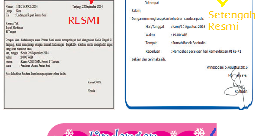 Perbedaan Undangan Resmi Setengah Resmi Dan Tidak Resmi Halaman 155 Belajar Kurikulum 2013