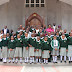 Hon. Jenista Mhagama with Arusha Modern School at the Parliament Grounds, Dodoma.