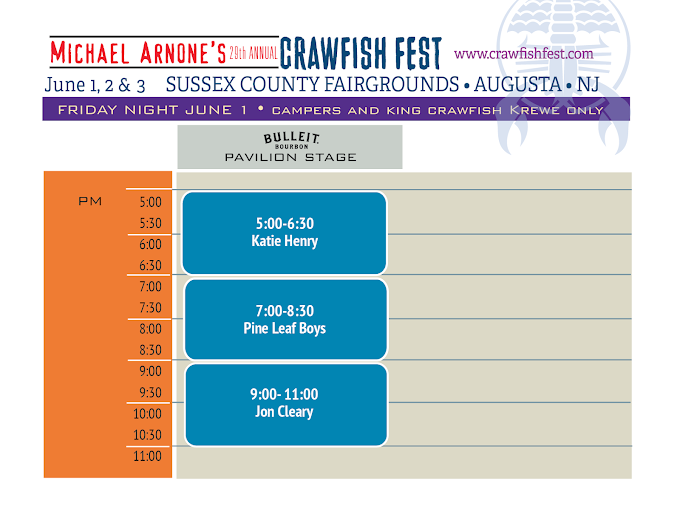 Michael Arnone's Crawfish Fest - Stage Schedule