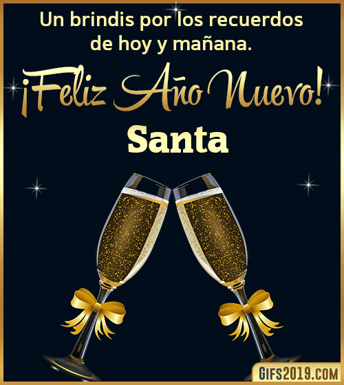 Brindis de feliz año nuevo santa Brindis de feliz año nuevo santa