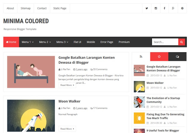 Minima Best Blogger Template