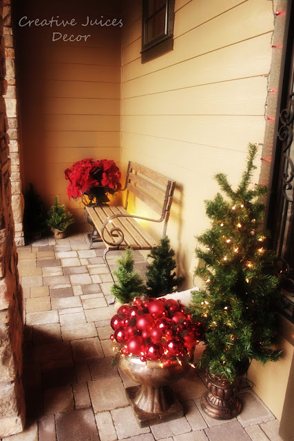 Rustic Christmas Front Porch Vignette