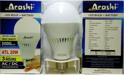 ARASHI, Lampu LED Solusi Listrik Mati