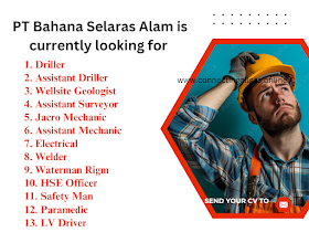 PT Bahana Selaras Alam is currently looking for experienced candidates for nickel exploration drilling activities