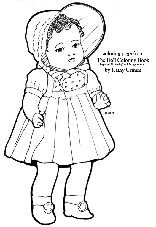 Download Color Pom Poms On Her Slippers | The Doll Coloring Book