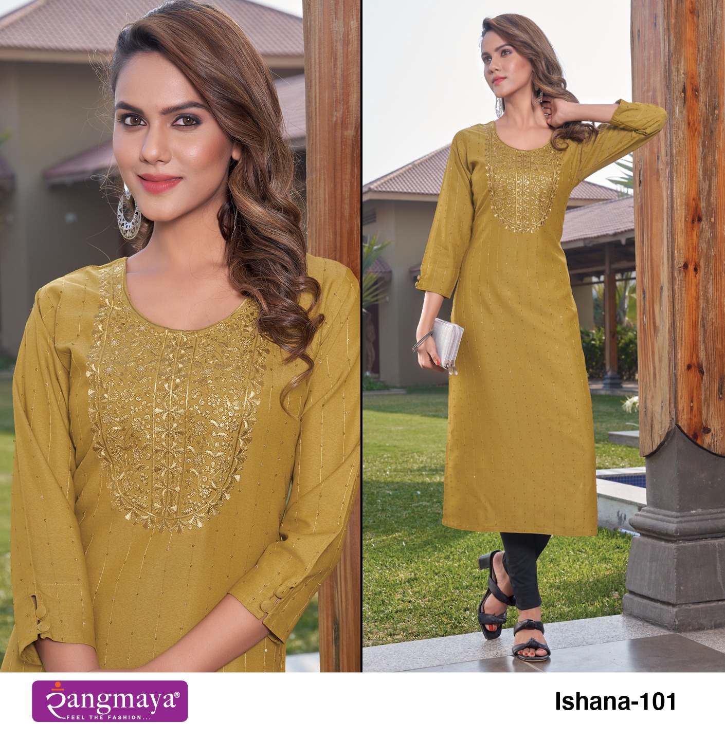 Shop Embroidered Handloom Cotton Kurta 3618 Online - Women Plus