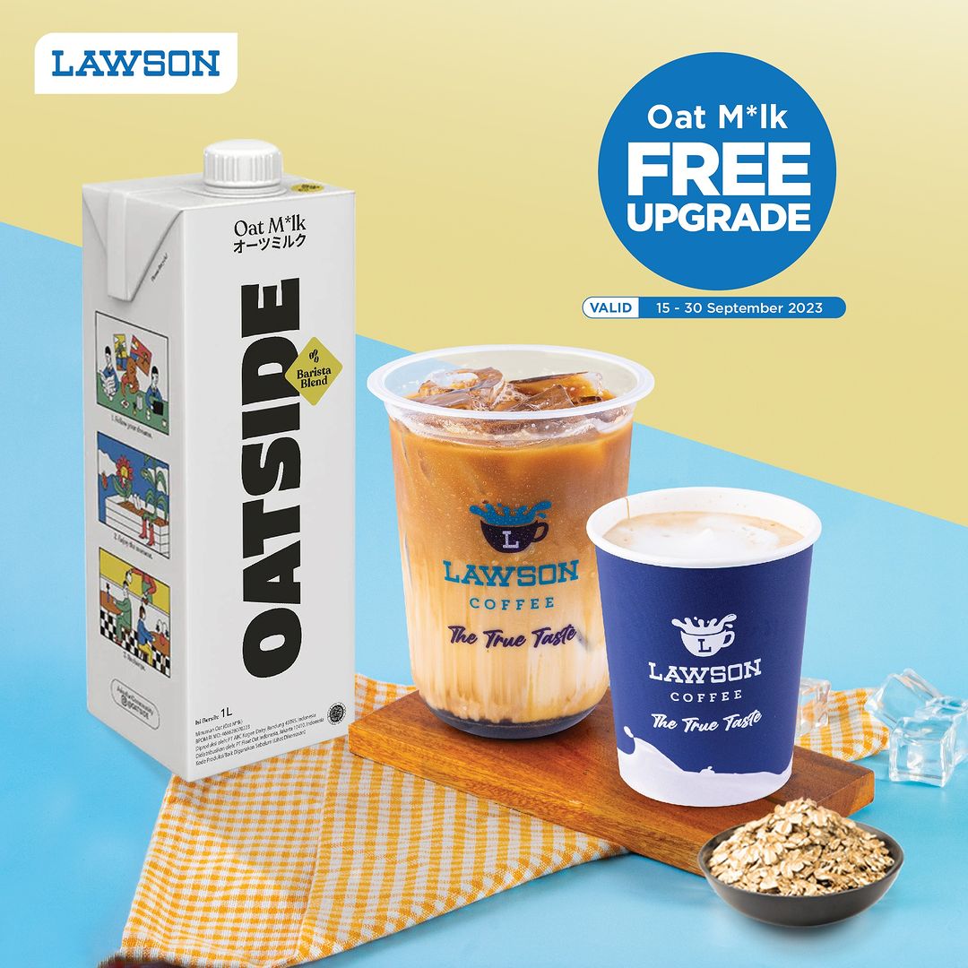 Promo LAWSON Gratis Upgrade Oat Milk