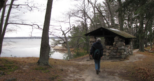 hikers at Ludington State Park