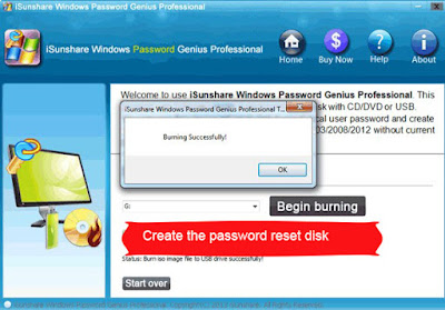 Windows password reset -- create password reset disk