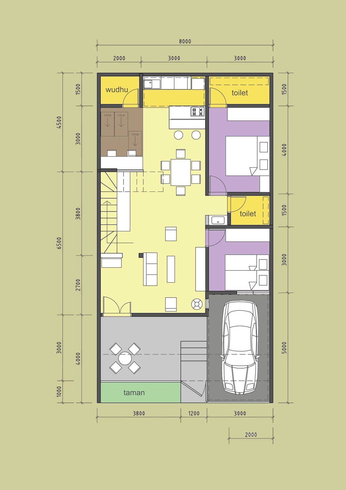 Gambar Rumah Minimalis Ukuran 7x7 Contoh Denah Rumah Kontrakan Yang