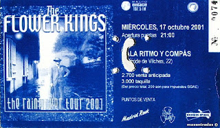 entrada de concierto de the flower king