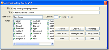 Bookmarking Tags Tool