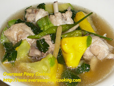 Chicken Tinola with Gold Squash