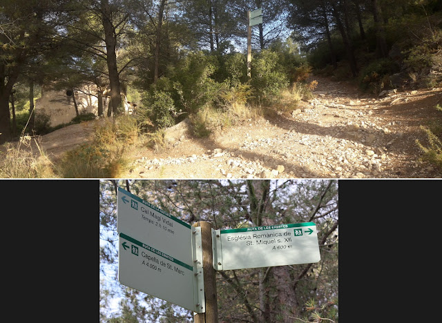 LA JUNCOSA DEL MONTMELL - BAIX PENEDÈS, accés al corriol que puja cap a l'església Romànica i paral·lel al camí de la Vall de Sant Marc al Montmell