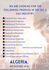 We are looking for the following profiles in the Oil & Gas industry.
