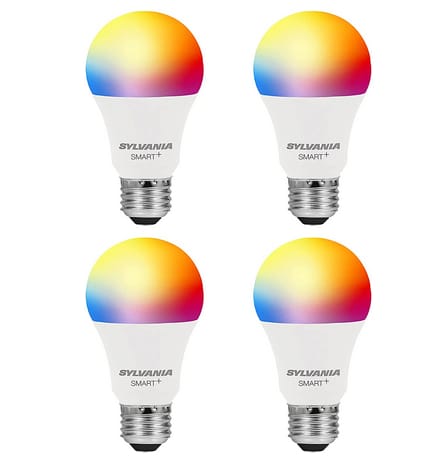 LEDVANCE SYLVANIA Smart+ Wi-Fi Full Color Dimmable A19 LED Light Bulb