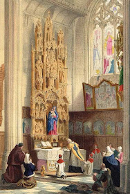 Missa numa capela lateral de uma catedral