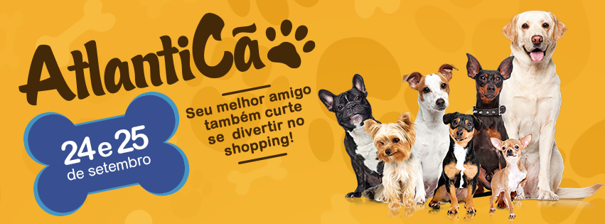 3ª edição do Atlanticão acontece neste final de semana com cãocurso, desfile, bate-papos, feirinha de adoção e muito mais