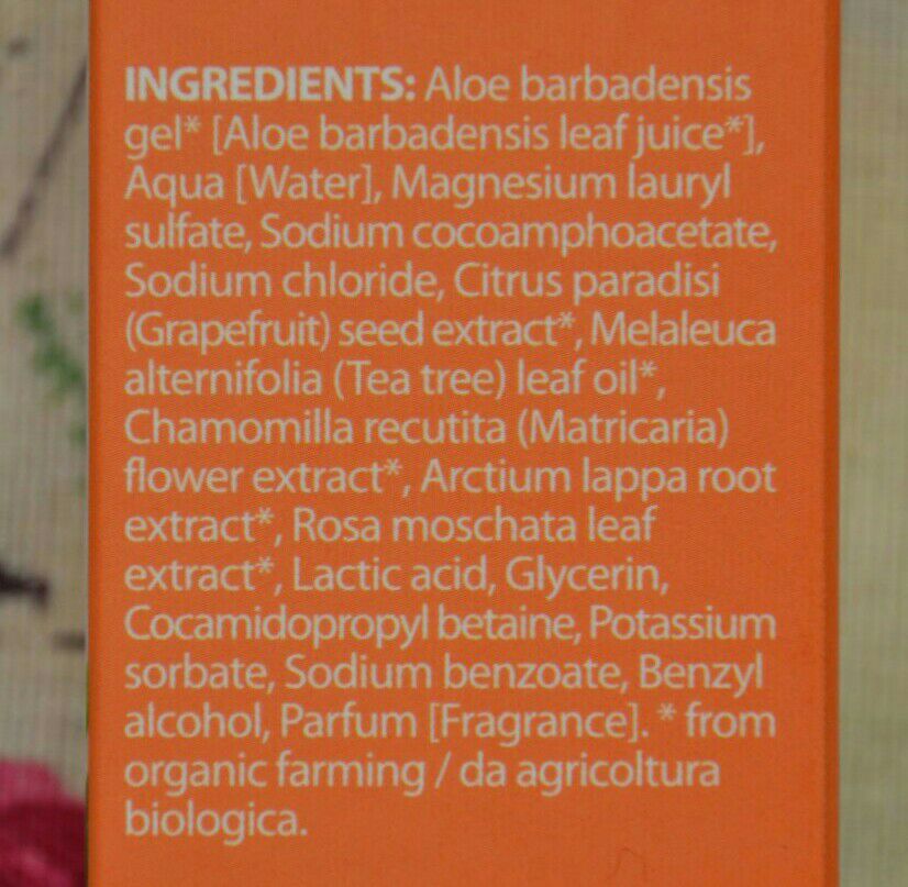 bioearth gel aloe e tea tree