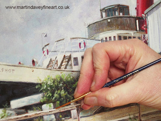 southampton tug artwork during painting