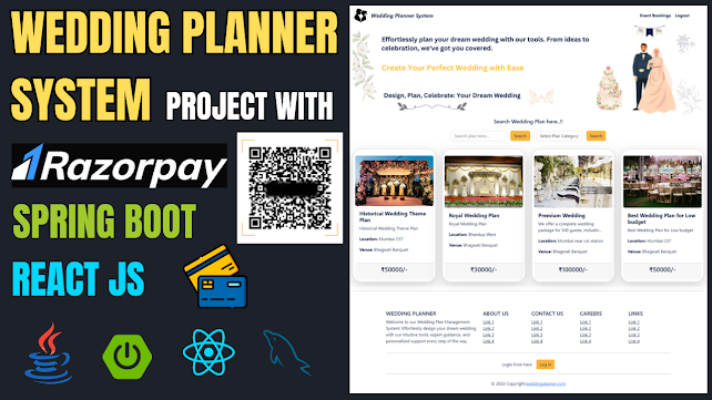 wedding planner system project in spring boot