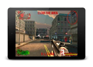 Screenshots of the Zombie Shooter for Android tablet, phone.