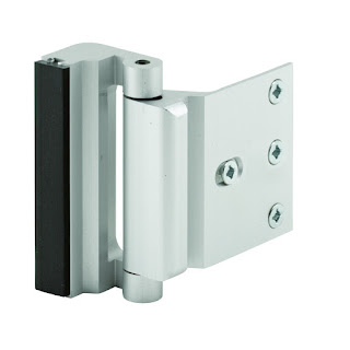 Defender Security U 10827 Door Reinforcement Lock – Add Extra, High Security to your Home and Prevent Unauthorized Entry – 3” Stop, Aluminum Construction (Satin Nickel Anodized Finish)