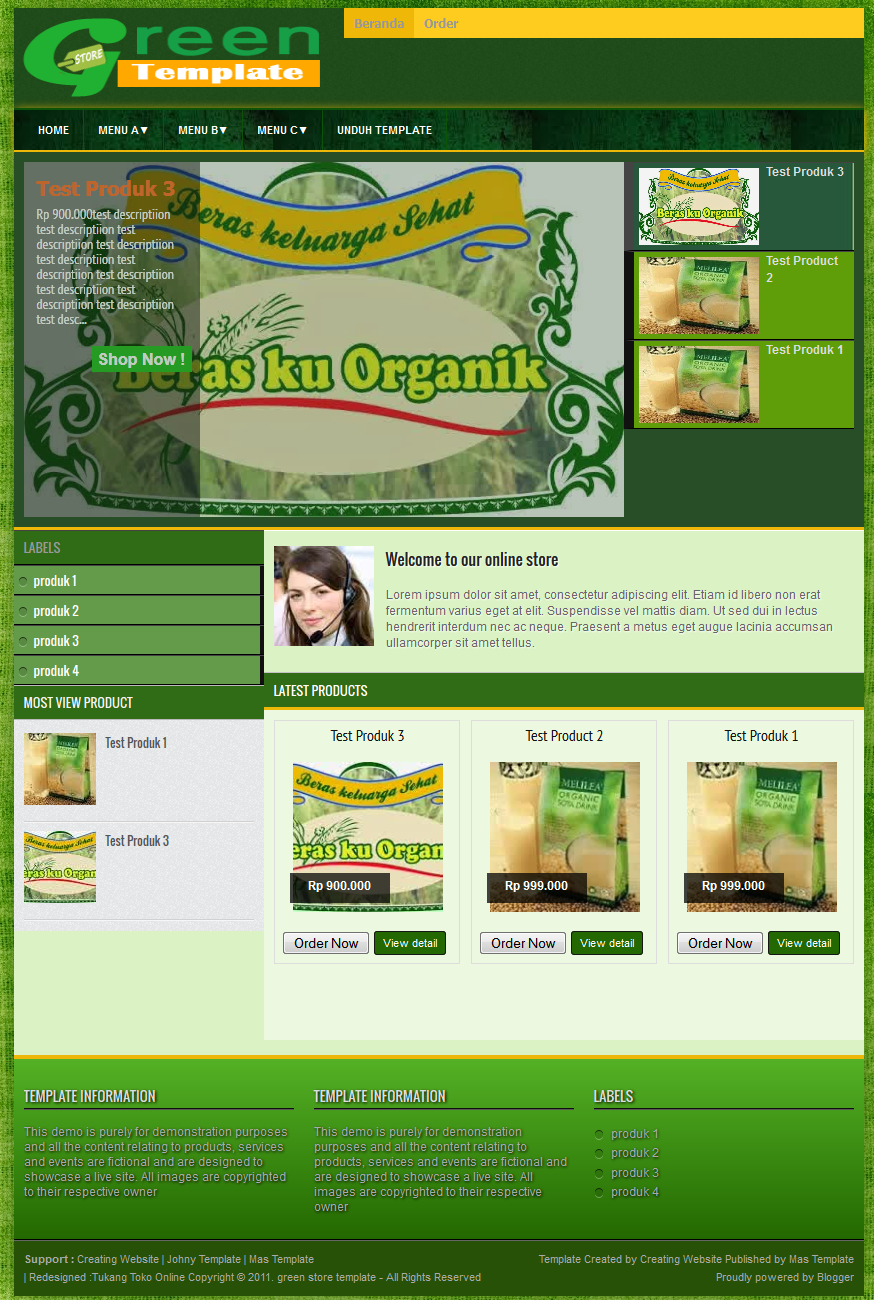 Green store template