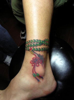 anklet tattoo and free chinese knots design