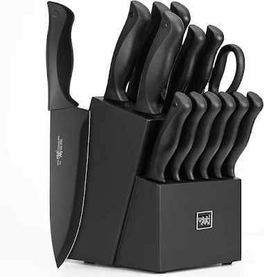 Upgrade Your Kitchen with This 15-Piece Knife Set with Block & Sharpener