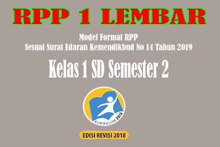 RPP 1 Lembar SD Kelas 1 Semester 2