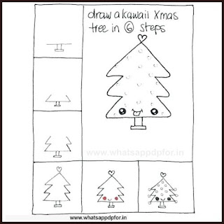 how to draw a big christmas tree