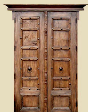 Workshop wooden pair hand carved front doors