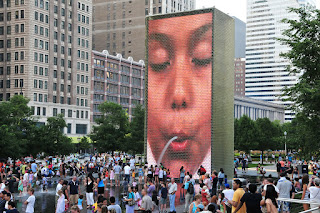 Crown Fountain A splash of joy