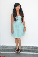 Sahana New cute Telugu Actress in Sky Blue Small Sleeveless Dress ~  Exclusive Galleries 010.jpg