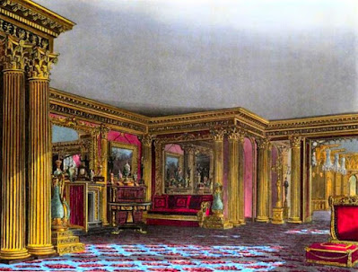 Golden Drawing Room, Carlton House, from The History of the Royal Residences by WH Pyne (1819)