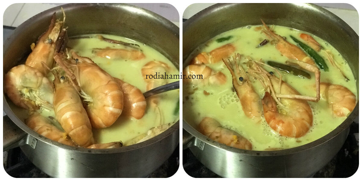 Resepi Gulai Udang Galah Masak Lemak Cili Padi