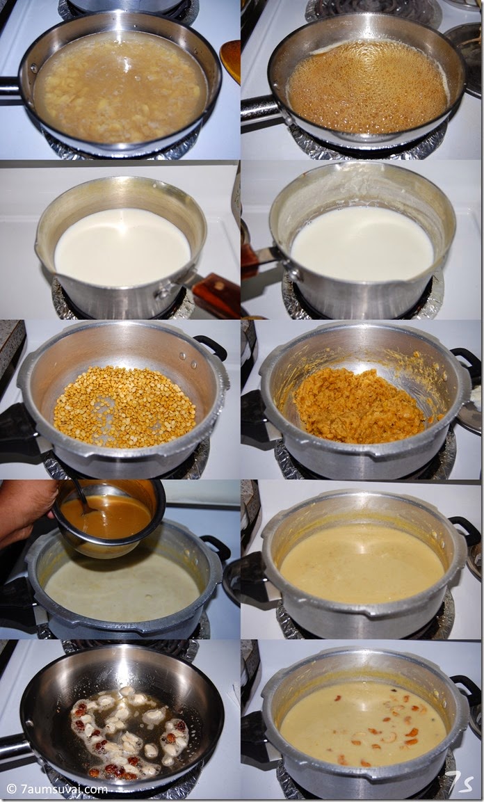 Kadalai paruppu payasam process