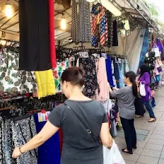 browsing clothes at night market