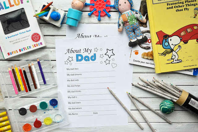 About My Dad Free Father's Day Printable Keepsake Worksheet