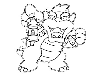 #10 Bowser Coloring Page