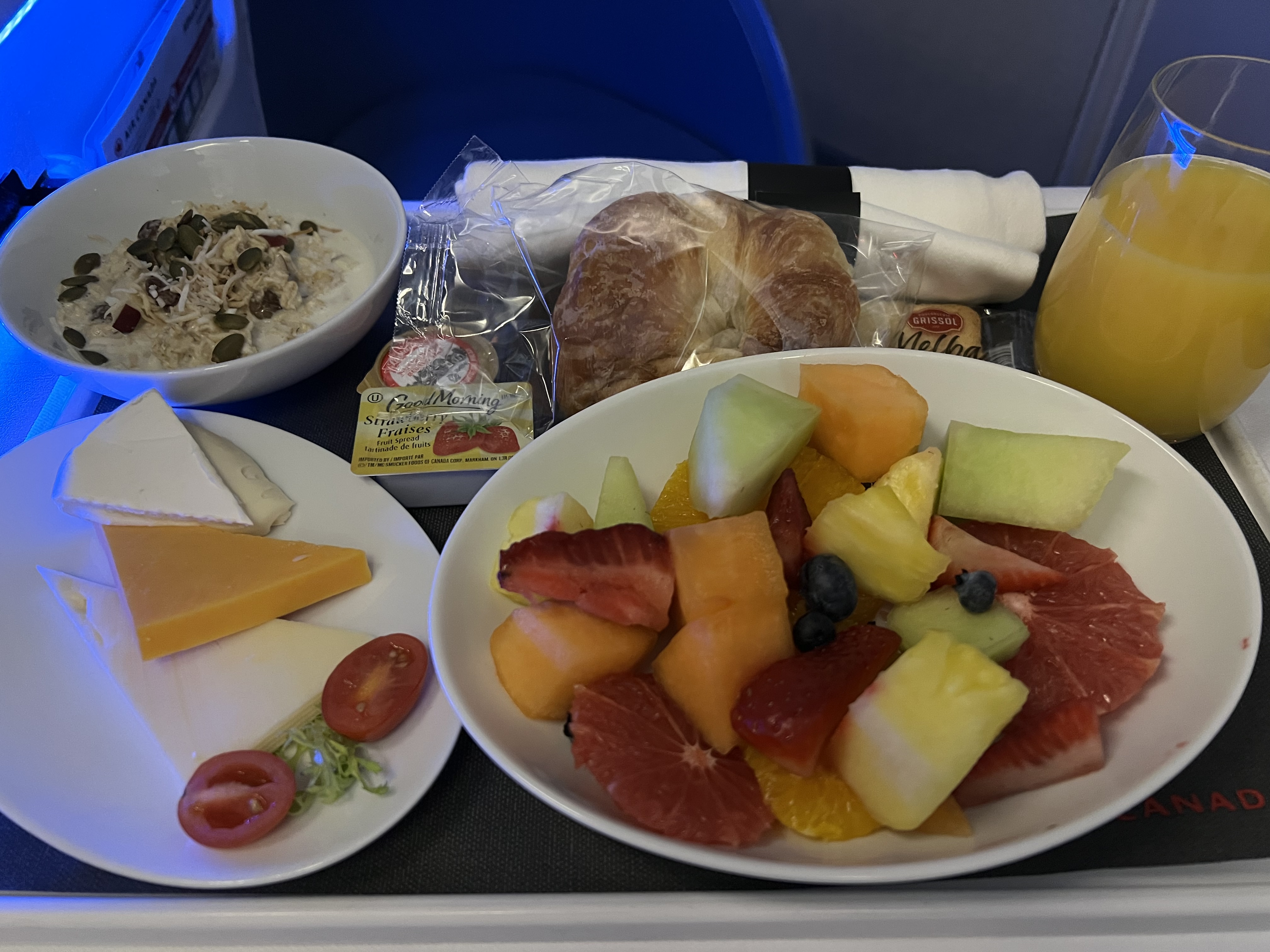 Air Canada_Business Class Breakfast Meal_Adrienne Nguyen