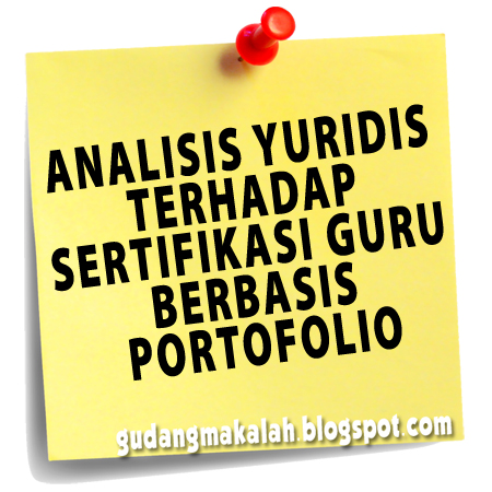 TESIS ANALISIS YURIDIS TERHADAP SERTIFIKASI GURU BERBASIS 