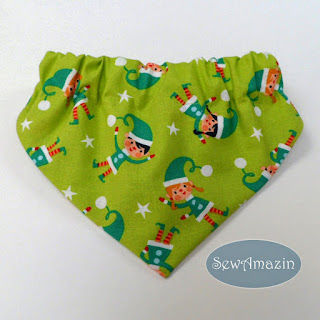  Christmas Dog Bandana, Santa Elves